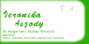veronika aszody business card