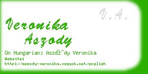 veronika aszody business card